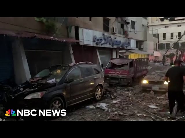 ⁣At least one dead after Israel carries out retaliatory strikes in Beirut