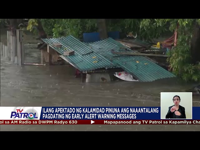 ⁣Ilang apektado ng kalamidad pinuna ang early alert warning messages | TV Patrol