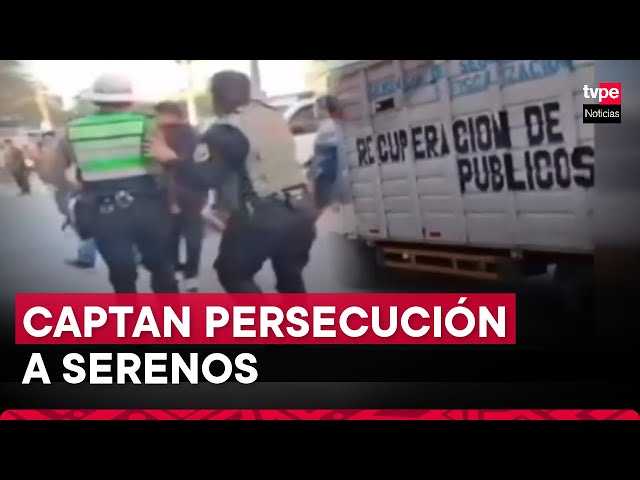 Chiclayo: Ambulantes persiguen y arrojan piedras a serenos en los alrededores del Mercado Modelo