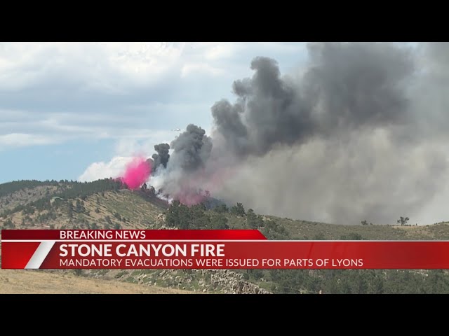 ⁣Stone Canyon Fire continues to burn north of Loveland