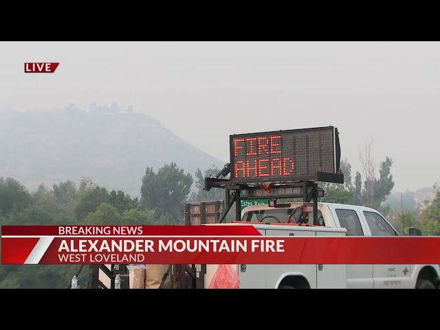 ⁣Alexander Mountain Fire west of Loveland grows past 5,000 acres