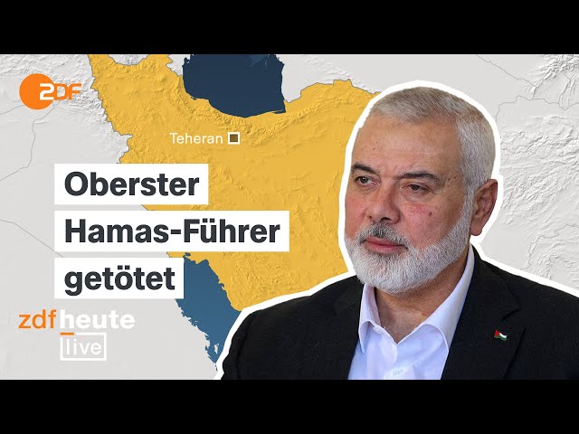 ⁣Iran droht nach Tötung von Hamas-Führer: Was das für die Lage in Nahost bedeutet | ZDFheute live