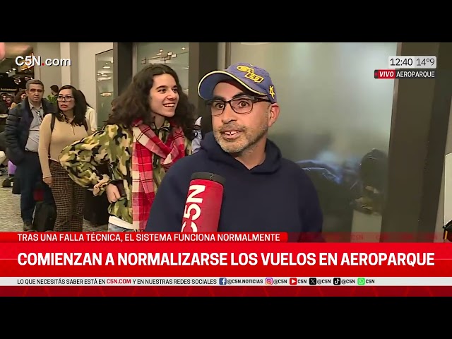 ⁣TRAS una FALLA en el SISTEMA INFORMÁTICO, COMIENZAN aNORMALIZARSE los VUELOS en EZEIZA y AEROPARQUE