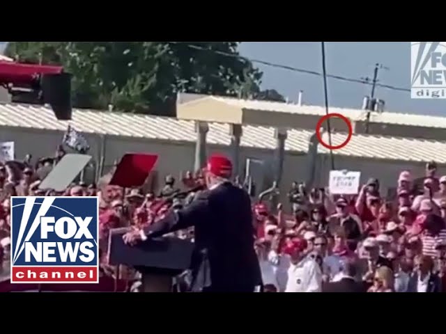 ⁣New footage from Trump assassination attempt shows figure moving on roof before gunfire