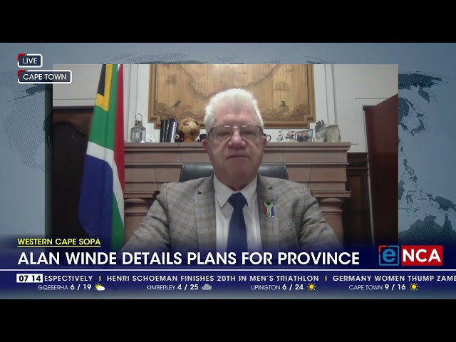 Alan Winde details plans for province