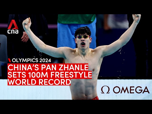 ⁣#Paris2024: China swimmer Pan Zhanle sets world record for 100m freestyle