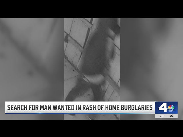 ⁣Search for man wanted in rash of home burglaries