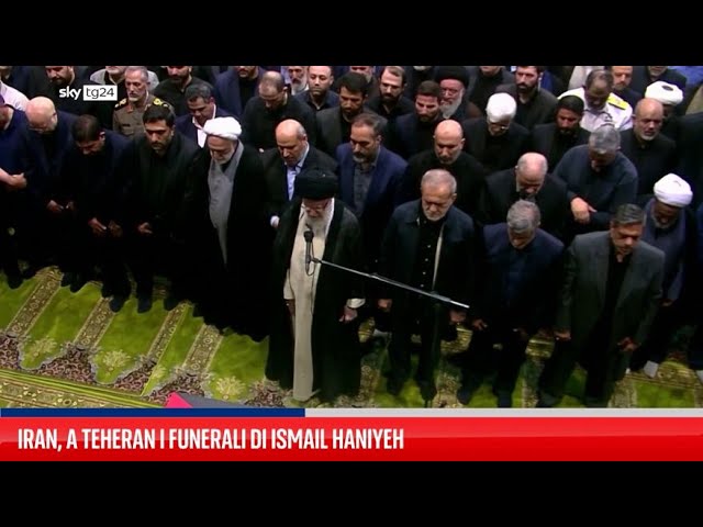 ⁣Iran, a Teheran i funerali di Ismail Haniyeh