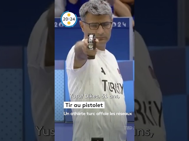 Le "hitman turc" fait sensation en tir au pistolet à 10m par équipe #olympics #paris2024