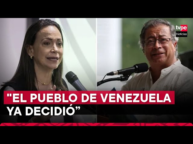 María Corina Machado responde a Gustavo Petro tras sus opiniones sobre elecciones en Venezuela