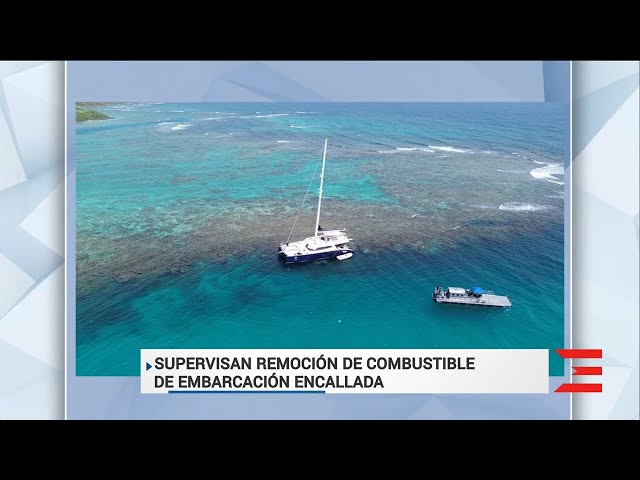 USCG remueve miles de galones de diésel de catamarán encallado en Culebra