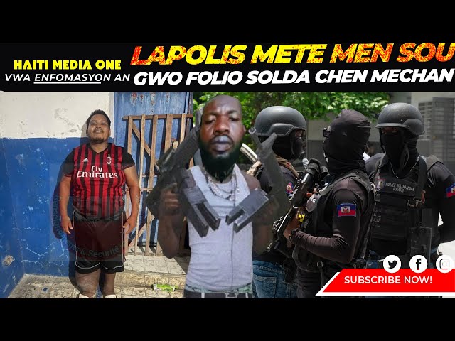 Lapolis Met Men Sou Gwo Folio Solda Chen Mechan, Lanmo 100 Jou Rekonpanse Solda  Ki Boule Cha A,