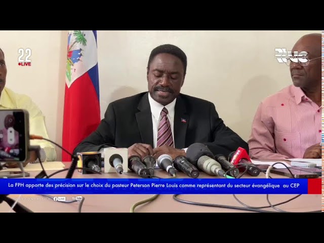 La fédération Protestante d'Haïti apporte des précision sur le choix du past. Peterson Pierre L