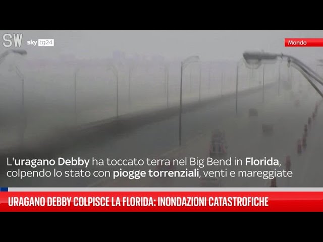 ⁣Uragano Debby colpisce la Florida: inondazioni catastrofiche