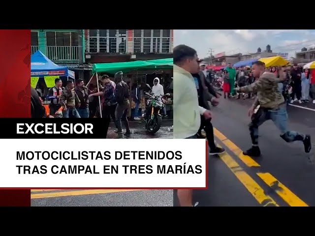 ⁣Bikers armaron la campal en Tres Marías; algunos traían armas