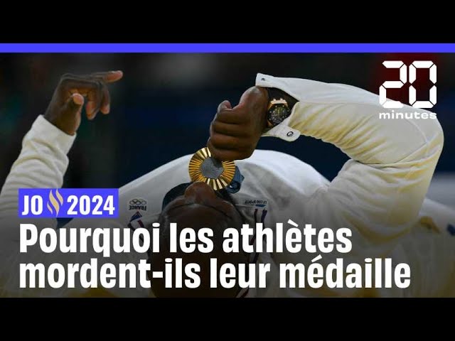 JO 2024 : Pourquoi les athlètes mordent-ils leur médaille sur le podium?