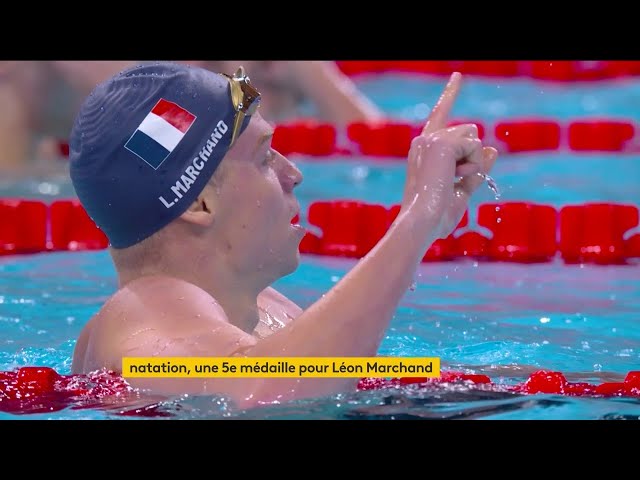 Léon Marchand sur un tapis d'or