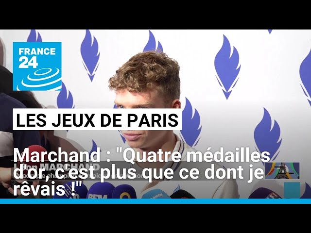 Léon Marchand, nageur olympique : "Quatre médailles d'or, c'est plus que ce dont je r