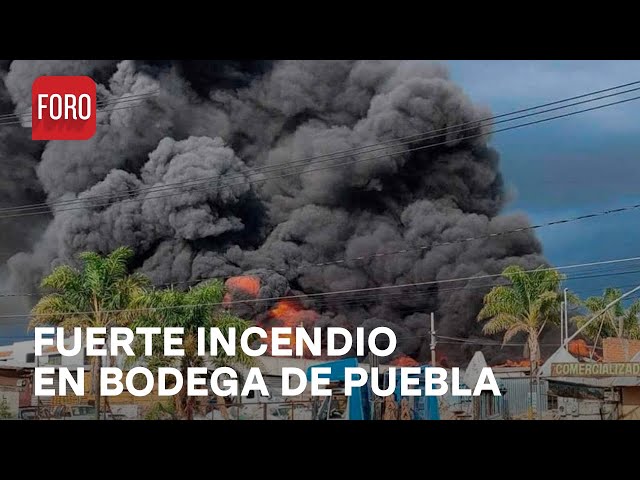 Incendio en una bodega en Puebla, hoy 5 de agosto 2024 - Las Noticias