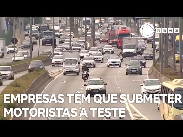 ⁣Empresas têm que submeter motoristas profissionais a teste