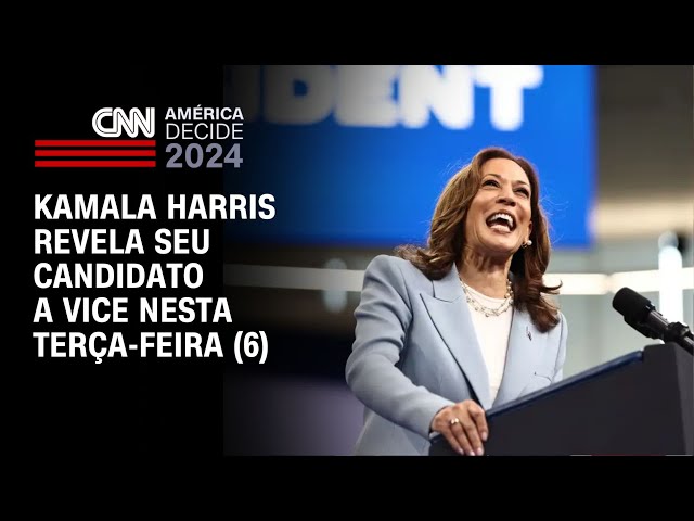 Kamala Harris revela seu candidato a vice nesta terça-feira (6) | CNN NOVO DIA