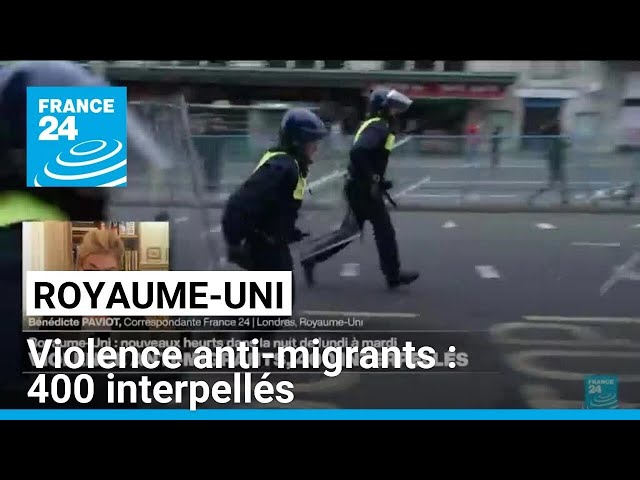 ⁣Violence anti-migrants : 400 interpellés au Royaume-Uni • FRANCE 24