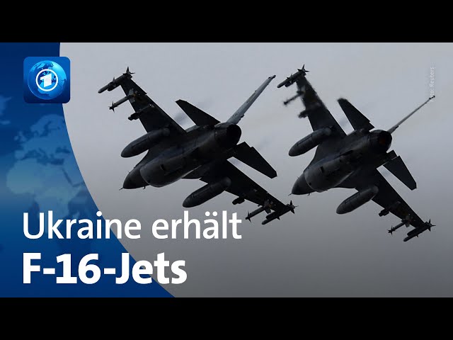 Ukraine: Selenskyj präsentiert gelieferte F-16-Kampfjets