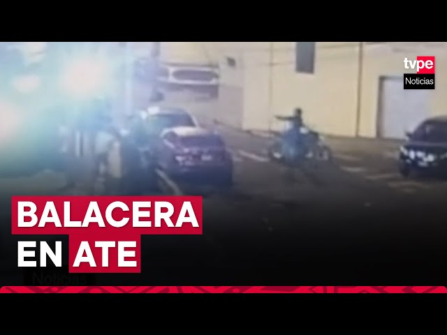 Ate: sujetos desatan feroz balacera frente a licorería y causan terror en vecinos