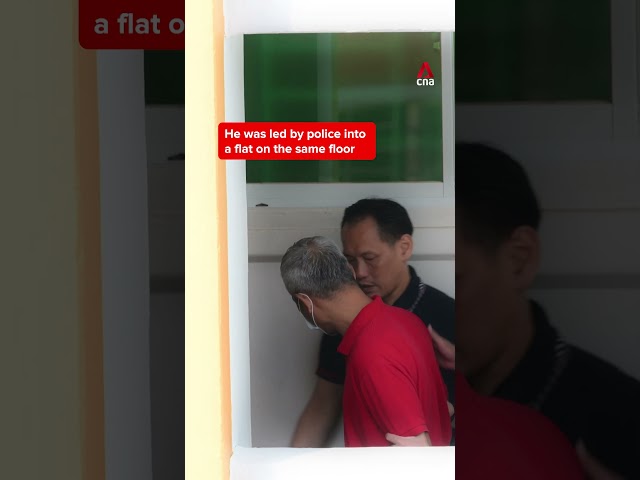 Yishun RIng Road murder suspect taken back to the scene of the crime