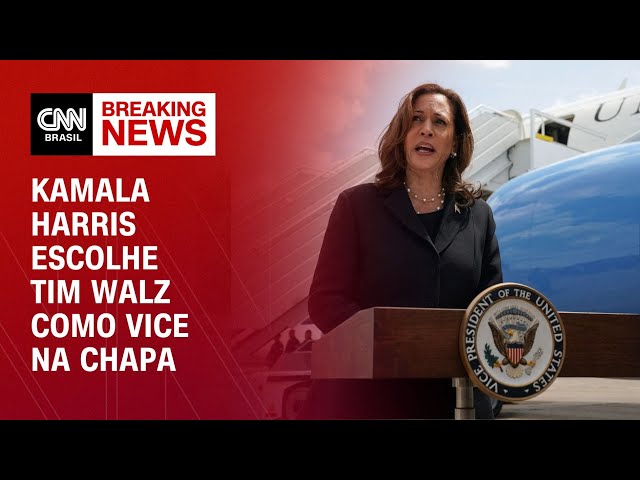 Kamala Harris escolhe Tim Walz como vice na chapa | LIVE CNN