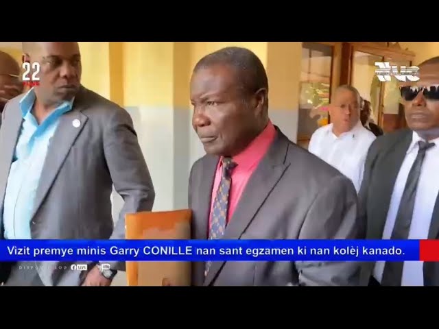 Vizit premye minis Garry CONILLE nan sant egzamen ki nan kolèj kanado. #Rtvc #22Live #MS