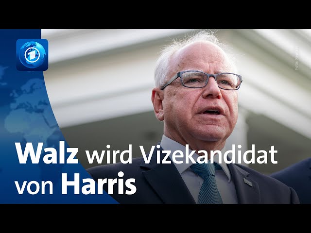 Tim Walz wird Vizekandidat von Kamala Harris bei US-Präsidentenwahl