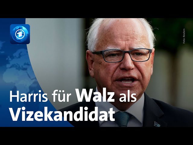 ⁣Harris für Walz als Vizekandidat bei US-Präsidentenwahl