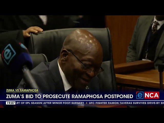 Jacob Zuma's bid to prosecute Cyril Ramaphosa postponed