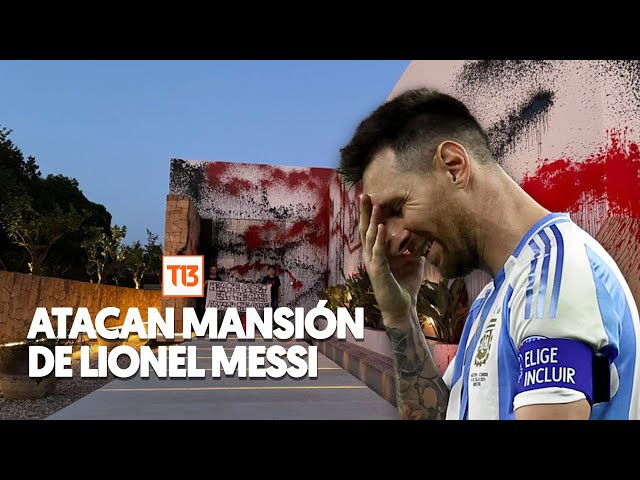 Así quedó la mansión de Messi que fue atacada por activistas ambientales