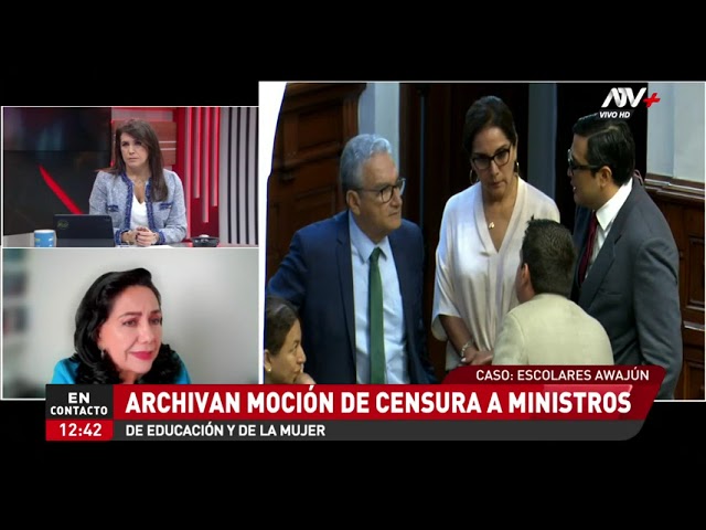 Exministra de la Mujer indignada con el Congreso por el archivamiento del caso Awajún