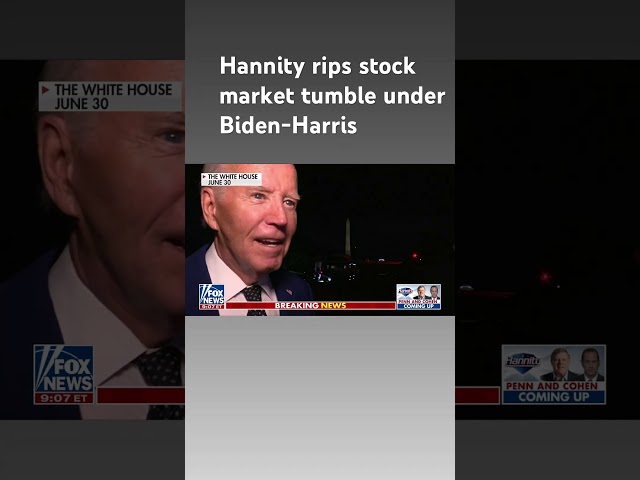 ⁣Sean Hannity: Biden was bragging he cured the economy, then it crashed #shorts