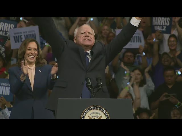 ⁣FULL SPEECH: Harris, Walz pump up Philadelphia crowd in 1st appearance together