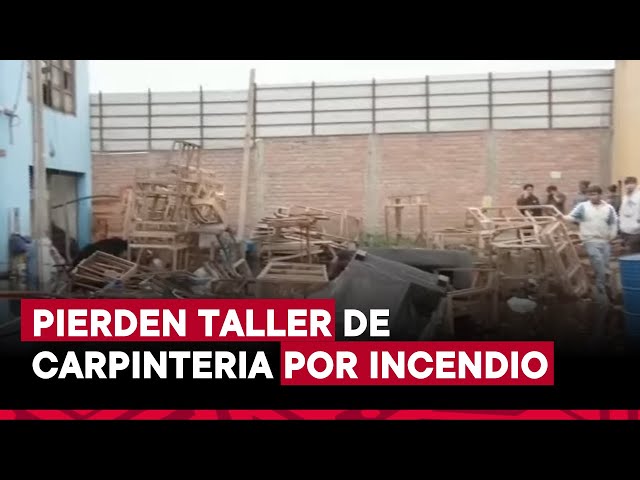 Villa el Salvador: incendio en taller de carpintería deja un fallecido