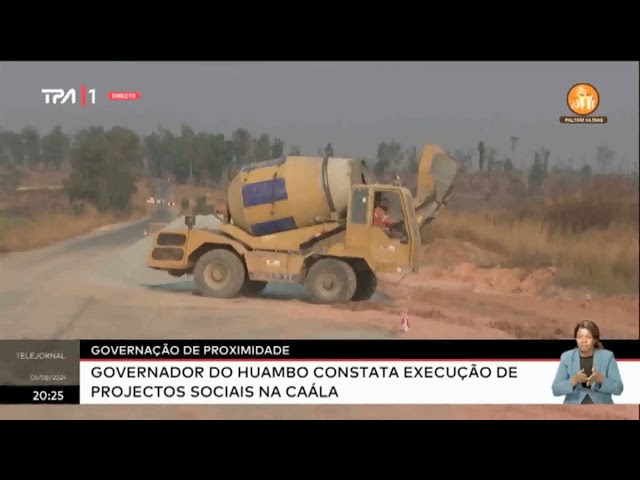 ⁣Governação de Proximidade -Governador do Huambo constata execução de projectos sociais na Caála