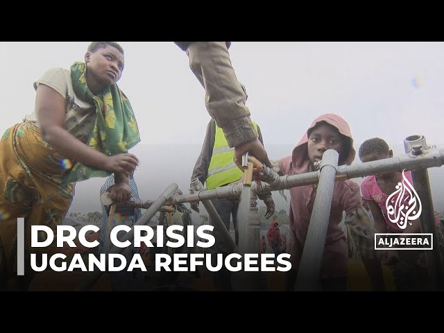 Hundreds of refugees flee to Uganda amidst fighting in the DRC