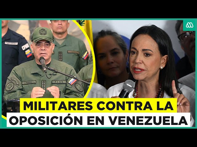 Militares de Venezuela contra la oposición: Acusan de sedición a los llamados de González y Machado