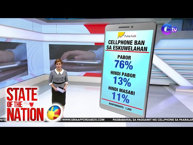 Pulse Asia - 76% ng mga Pinoy pabor sa pagbabawal ng paggamit ng cellphone sa mga eskuwelahan | SONA