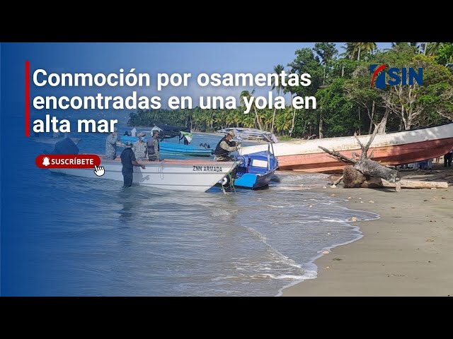 ⁣Conmoción por osamentas encontradas en una yola en alta mar