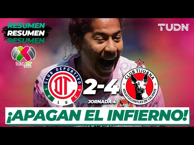 Resumen y goles | Toluca 2-4 Tijuana | Liga Mx Femenil AP2024-J4 | TUDN