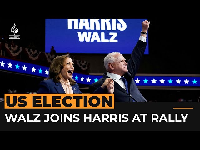 Harris and Walz appear together for the first time since VP pick | Al Jazeera Newsfeed