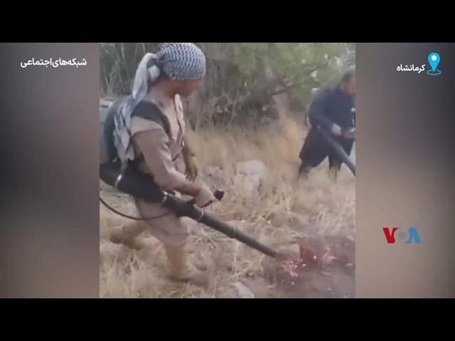 ⁣تلاش مردم داوطلب برای مهار آتش‌سوزی جنگل‌ها و مراتع شهرستان ثلاث باباجانی