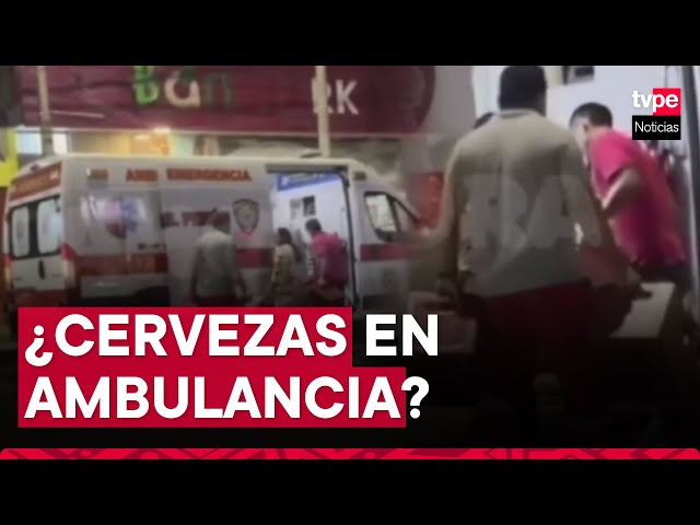 Pucallpa: ciudadanos graban a bombero cuando traslada cajas de cerveza en ambulancia