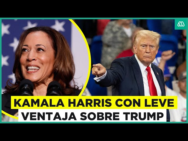 ⁣Kamala Harris tiene leve ventaja sobre Donald Trump según encuestas en Estados Unidos