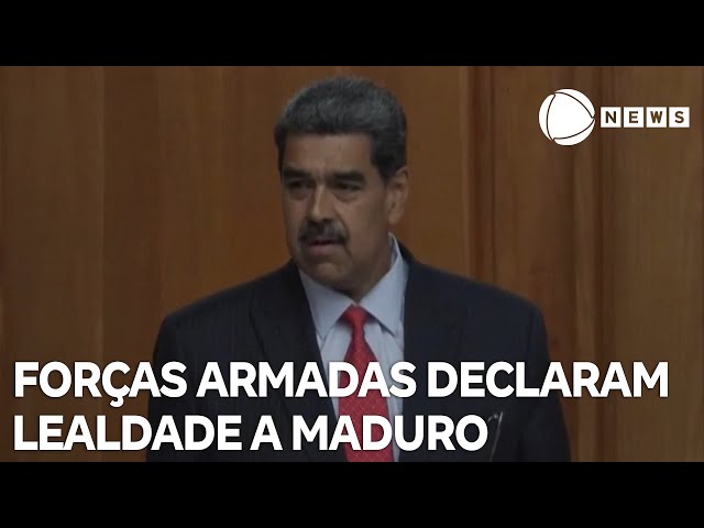 ⁣Forças Armadas declaram lealdade absoluta a Maduro